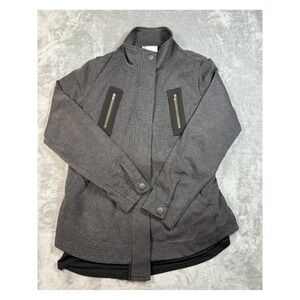 Cabi Love Collection Gray Knit Jacket Full Zip Moto‎ Style Small S